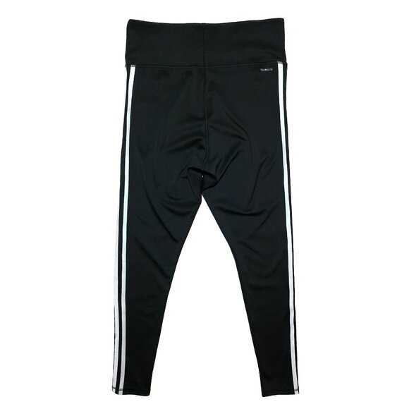 NWOT Adidas Climalite Black High-Waisted Performance 3-Stripes 7/8 Leggings Sz M - Picture 4 of 9